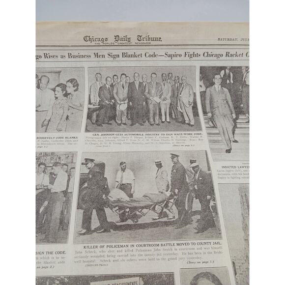 1933 Roosevelt Code Blanks Gen Johnson Automobile Industry Walter Chrysler Plane - Picture 4 of 16